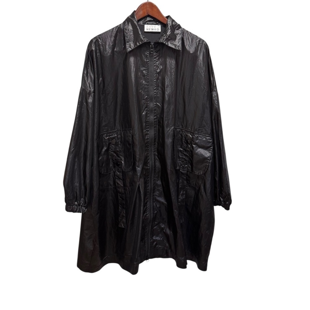 Kate Hewko Black Oversized One Size Nylon Jacket